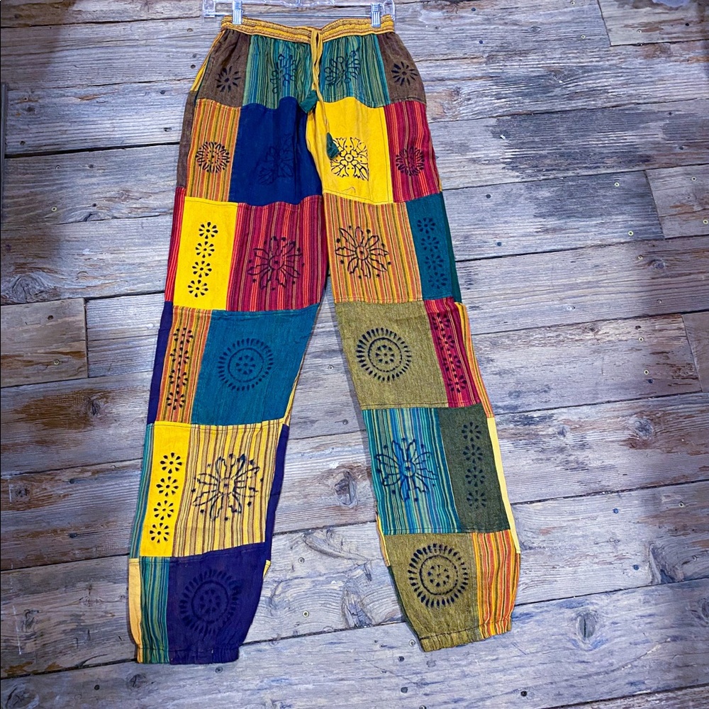 Patchwork hippie pants